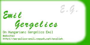 emil gergelics business card